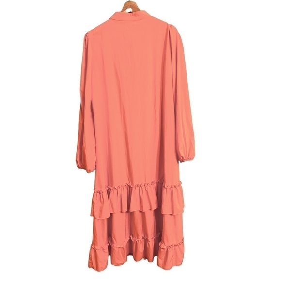 Women's  Layered Ruffle Maxi Dress - Picture 11 of 13